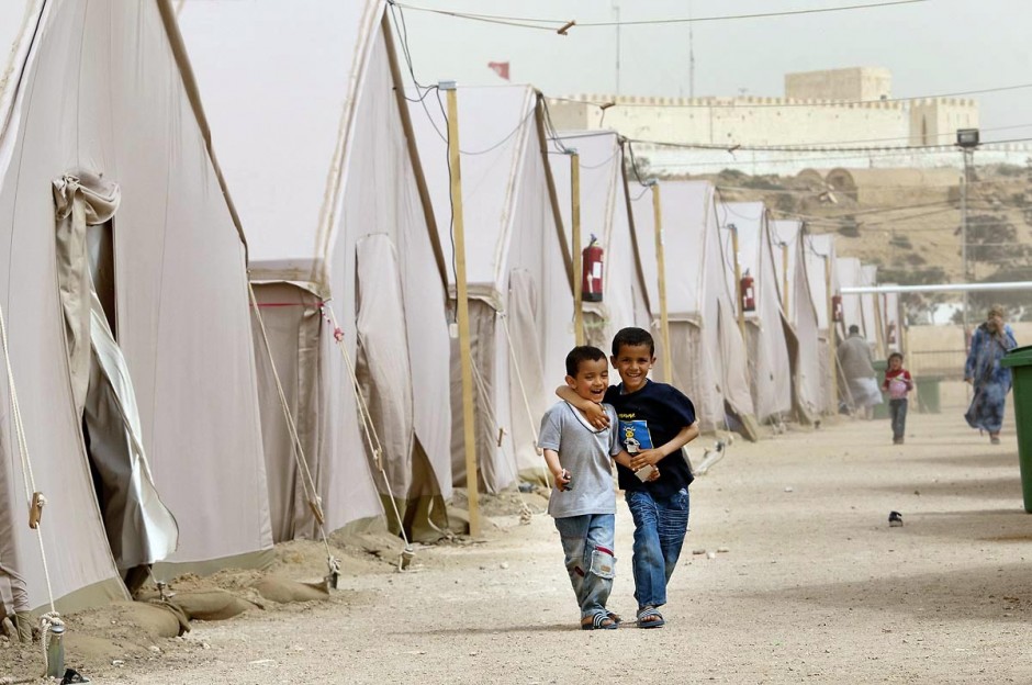 Camp de rÃ©fugiÃ©s libyens du Croissant Rouge de l