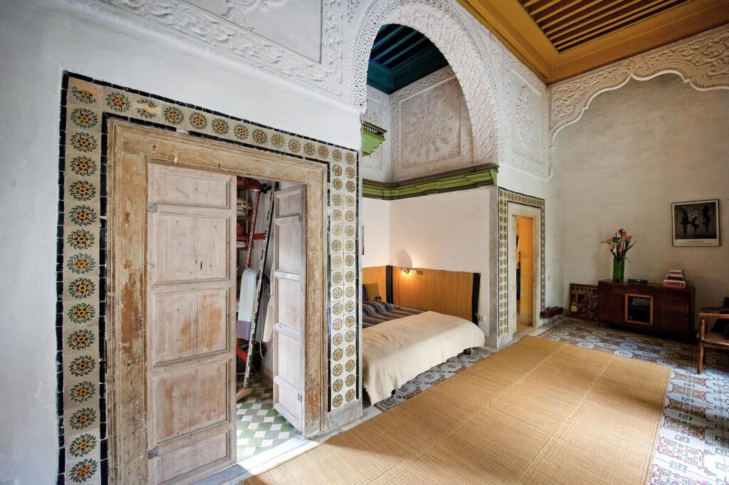 Chambre à coucher dans la Maison de Marouane et Sondos Ben Milled dans la medina de Tunis