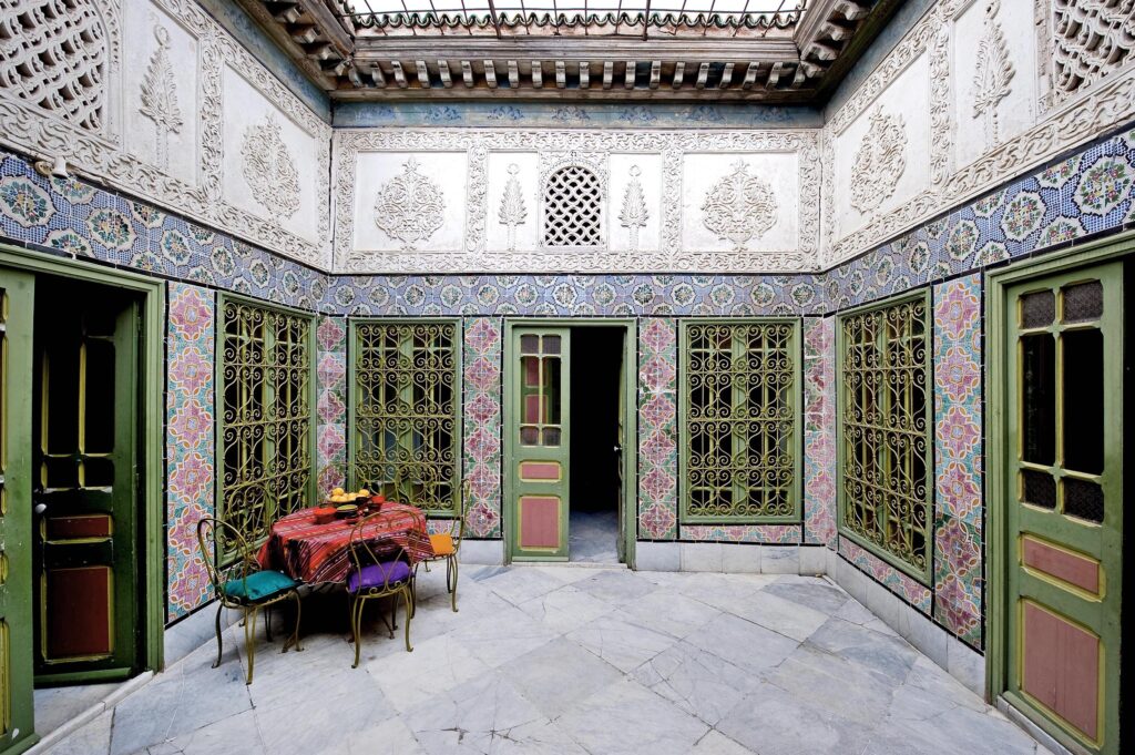 Patio ouvert dans la Maison de Marouane et Sondos Ben Milled dans la medina de Tunis